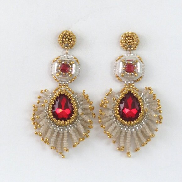 Handmade Crystal and Gold earrings